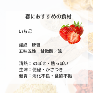 春の薬膳【いちご】